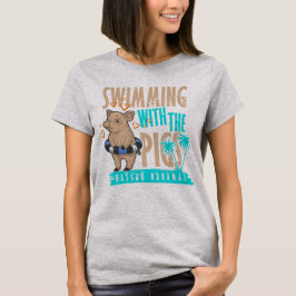 Camiseta Cerdos Natación Bahamas Vacaciones Cruise Bahamas