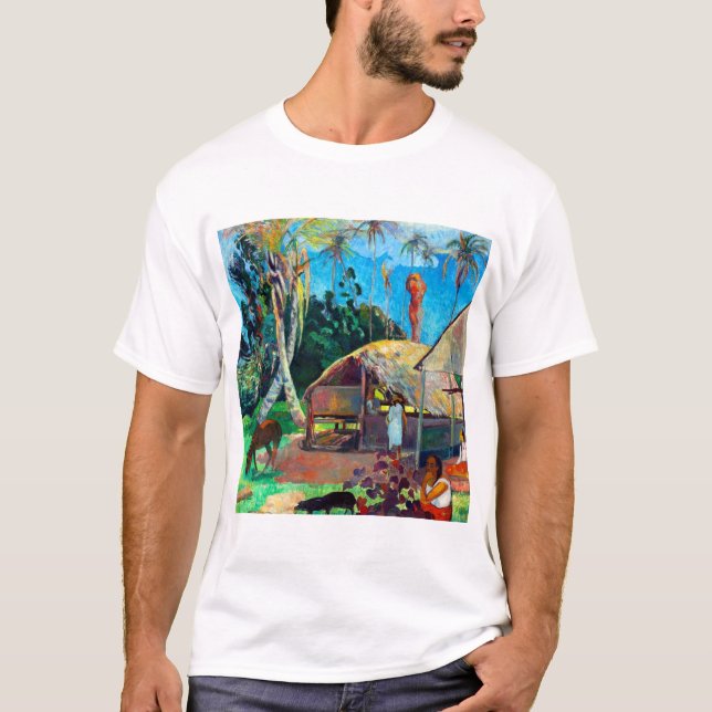 Camiseta Cerdos negros Paul Gauguin (Anverso)