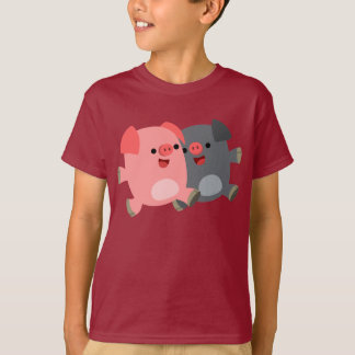 Camiseta Cerdos para niños de Personalizado blanco y negro