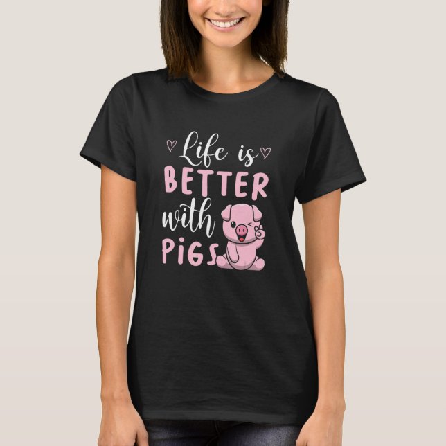 Camiseta Cerdos Regalos Vegan Pigs Animal Welfare Farm (Anverso)