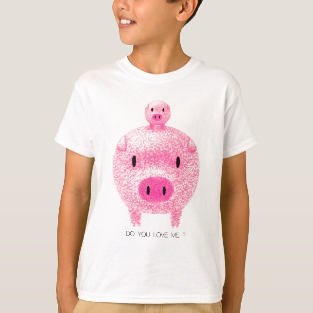 Camiseta Cerdos rosados (Anverso)