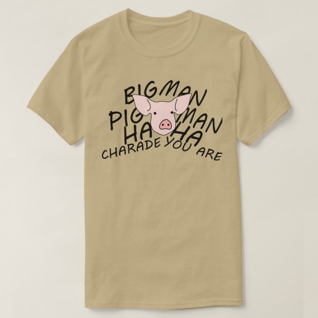 Camiseta Cerdos Tres Diferentes Charade Eres  (Diseño del anverso)