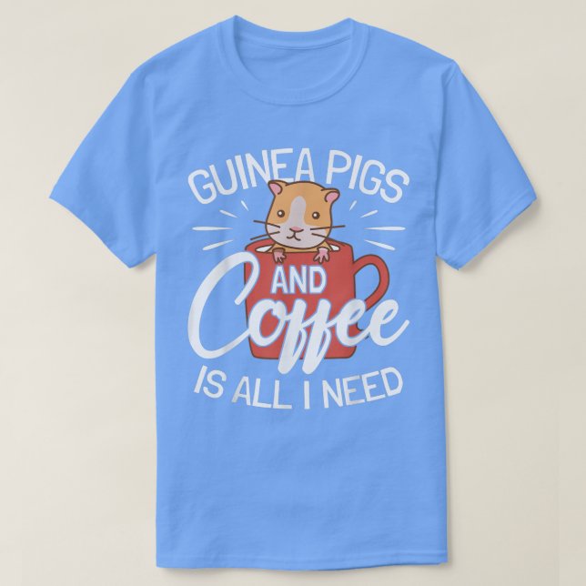 Camiseta Cerdos Y Café De Guinea - Cerdo De Guinea (Diseño del anverso)