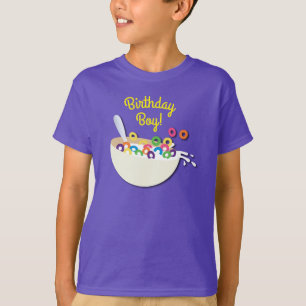 Camiseta Cereal Bowl Niños Sleepover Fiesta de Cumpleaños C