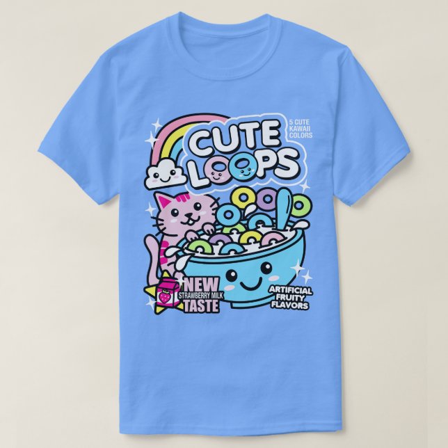 Camiseta Cereal Cute Loops Kawaii (Diseño del anverso)