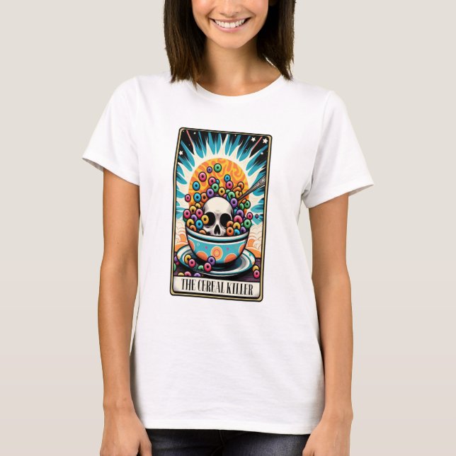 Camiseta Cereal Killer Pun Tarot (Anverso)