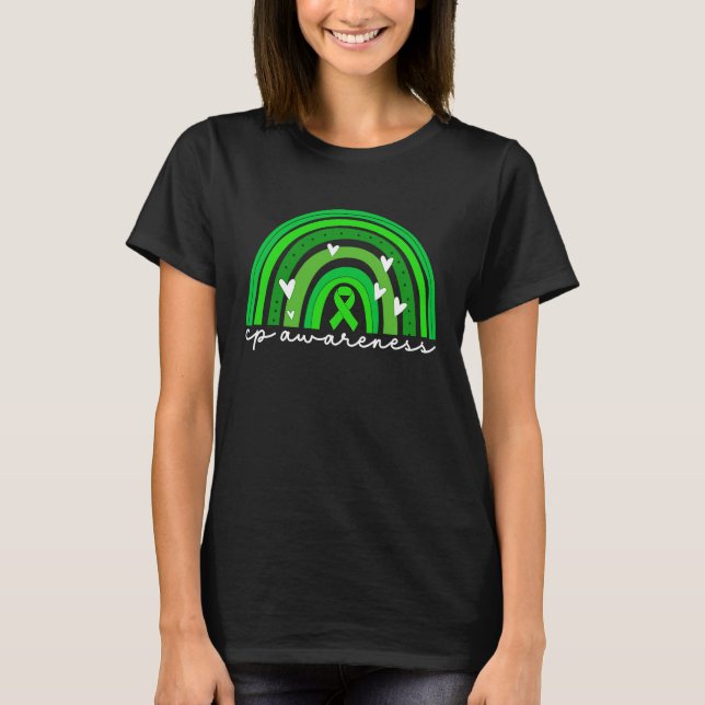 Camiseta Cerebral Palsy Awareness For Women Green Ribbon Cp (Anverso)