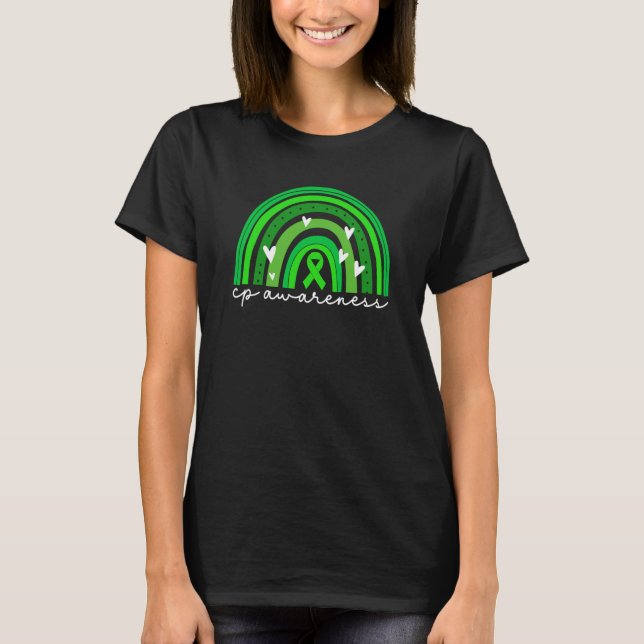 Camiseta Cerebral Palsy Awareness For Women Green Ribbon Cp (Anverso)