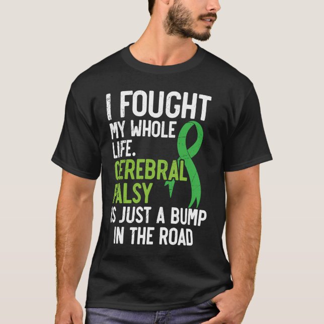 Camiseta Cerebral Palsy Awareness Ribbon Fight Cerebral Pal (Anverso)