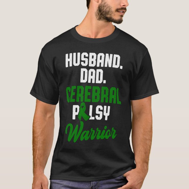 Camiseta Cerebral Palsy CP Awareness Husband Warrior Surviv (Anverso)