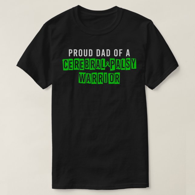 Camiseta Cerebral Palsy CP Awareness Proud Dad Warrior Surv (Diseño del anverso)