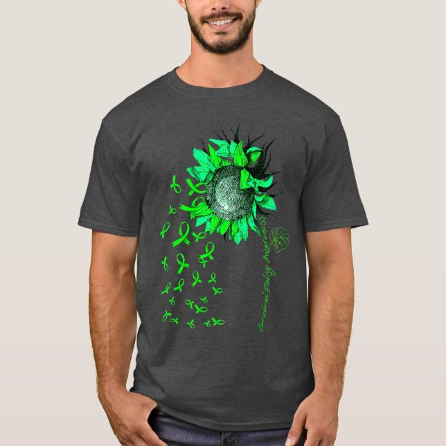 Camiseta CEREBRAL PALSY SENSIBILIZACIÓN Cinta verde girasol (Anverso)