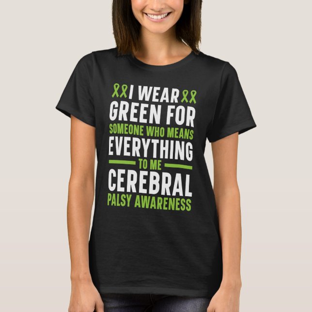 Camiseta Cerebral Palsy Support Squad Awareness Ribbon (Anverso)