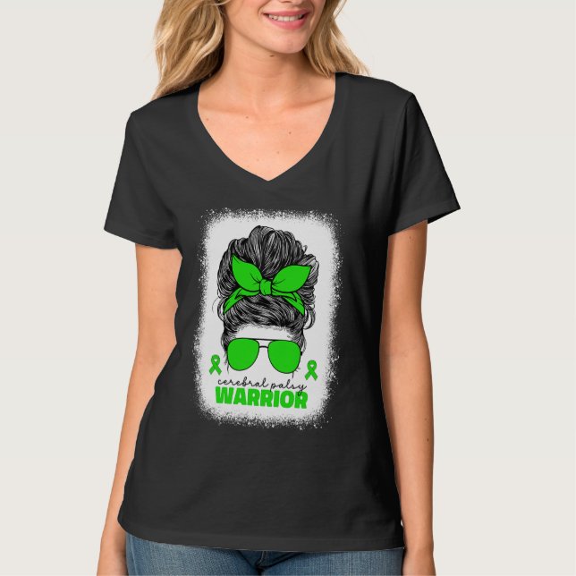 Camiseta Cerebral Palsy Warrior For Women Mom Mama Cp Aware (Anverso)