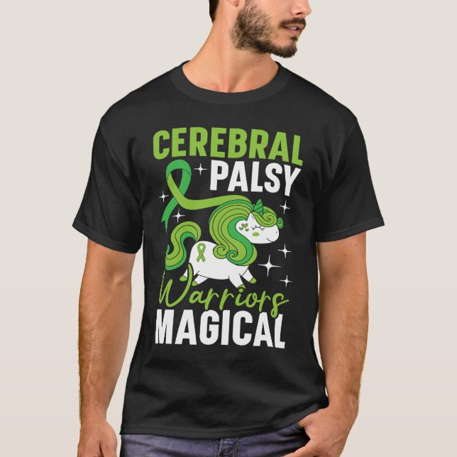 Camiseta Cerebral Palsy Warriors Are Magical Unicorn  CP (Anverso)