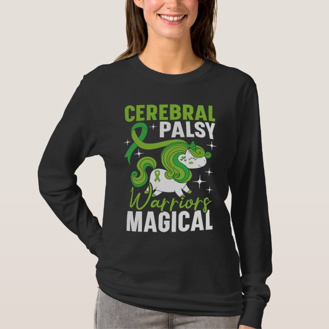 Camiseta Cerebral Palsy Warriors Are Magical Unicorn  CP (Anverso)