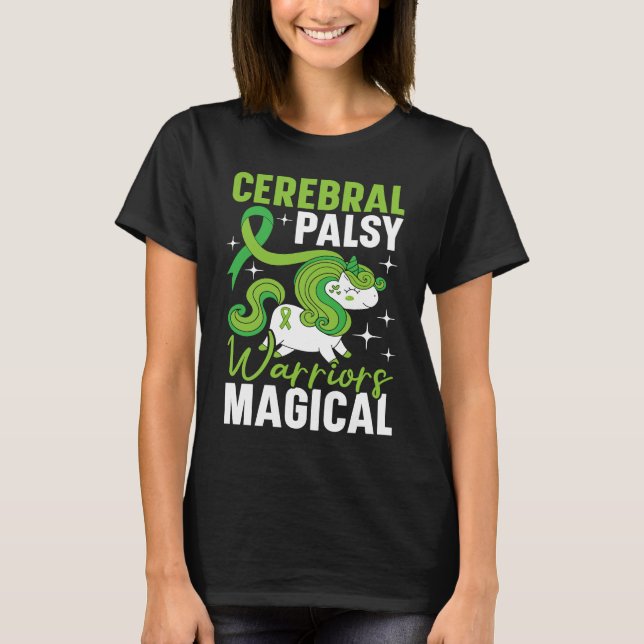 Camiseta Cerebral Palsy Warriors Are Magical Unicorn  CP (Anverso)