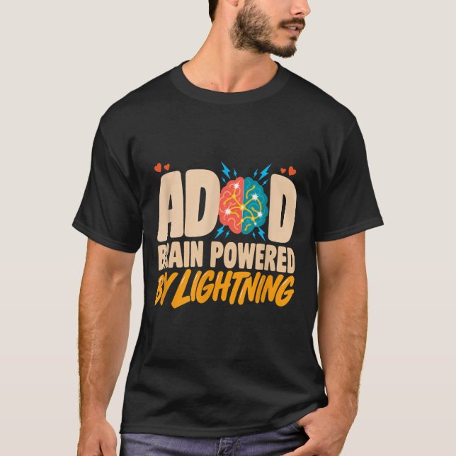 Camiseta Cerebro con TDAH Potenciado (Anverso)