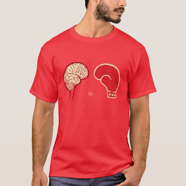 Camiseta Cerebro contra el queso de cerdo (Anverso)
