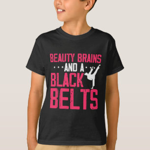 Camiseta Cerebro De Belleza Y Cinturón Negro Dicho Inspirad