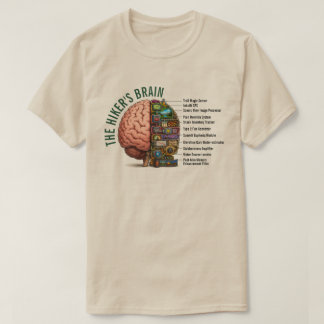 Camiseta Cerebro de excursionista divertido