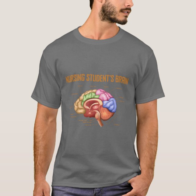 Camiseta Cerebro de los estudiantes de enfermería (Anverso)