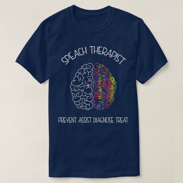 Camiseta Cerebro de un lenguaje de discursos patólogo de vo (Diseño del anverso)