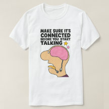 "Cerebro divertido con cable desconectado - Piensa