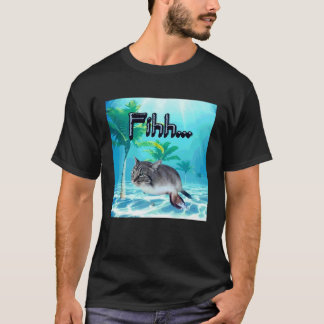 Camiseta Cerebro divertido gen z Humor gato Meme fihh gato
