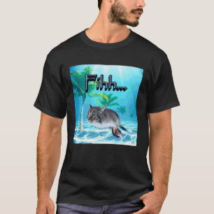 Camiseta Cerebro divertido gen z Humor gato Meme fihh gato 