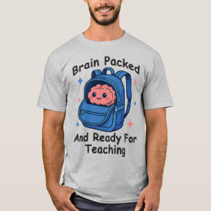 Camiseta “Cerebro Empacado y Listo Para Enseñar” Juego de P