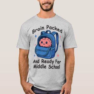 Camiseta Cerebro Empacado y Listo Para la Escuela Secundari