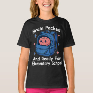 Camiseta «Cerebro Preparado y Listo Para la Escuela Primari