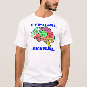 Camiseta Cerebro socialista liberal típico