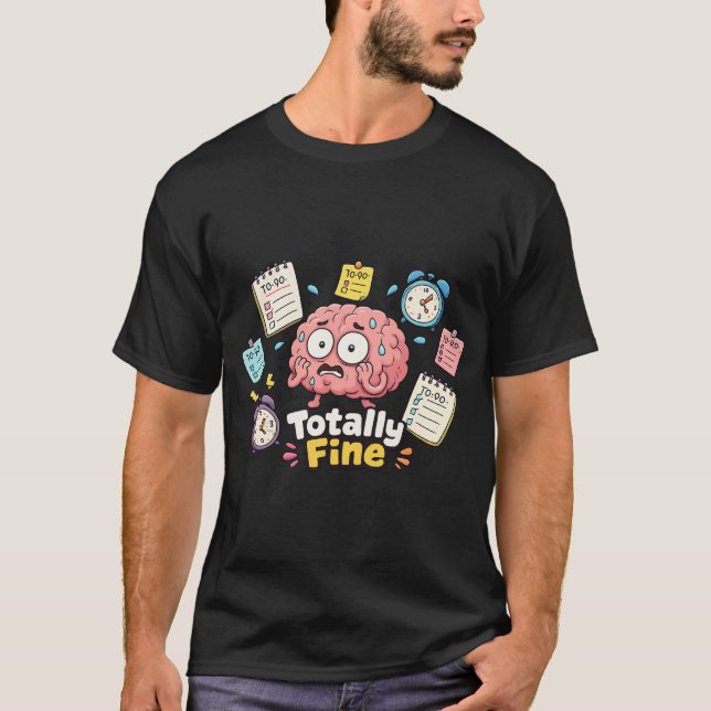 Camiseta Cerebro Totalmente Bien (Anverso)