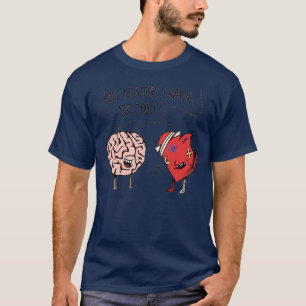 Camiseta cerebro y corazones