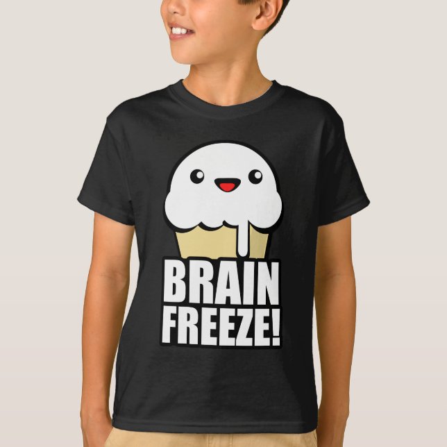 Camiseta Cerebros congelan helado (Anverso)