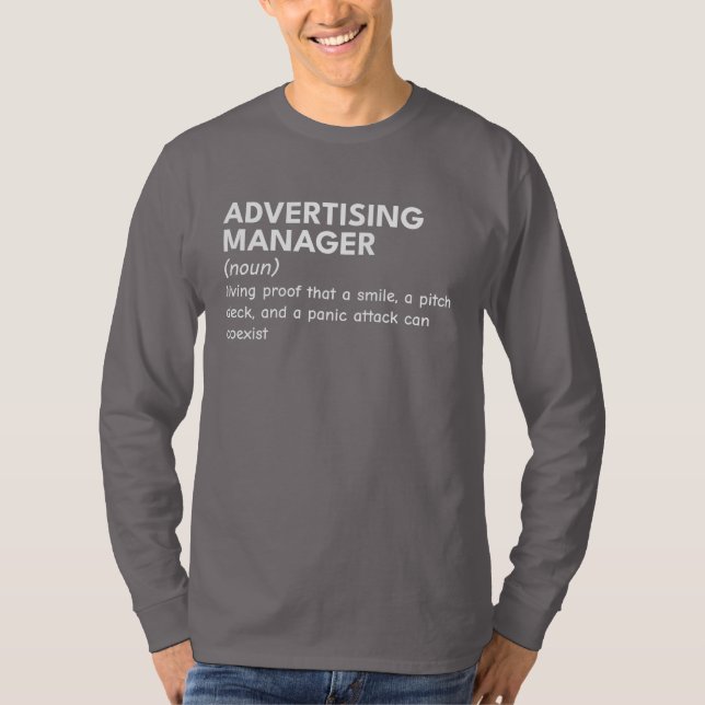 Camiseta Cerebros de marketing, estilo sarcástico (Anverso)