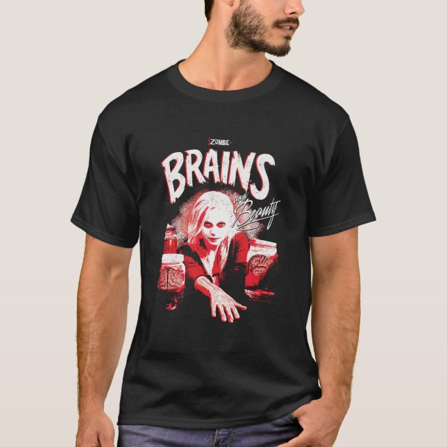 Camiseta Cerebros Izombie Y Belleza (Anverso)