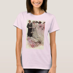 Camiseta Ceremonia de boda victoriana vintage novia y novio