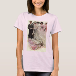 Camiseta Ceremonia de boda victoriana vintage novia y novio