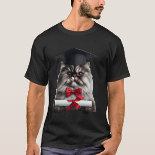 Camiseta Ceremonia de graduación de gato persa Gorro Gradua