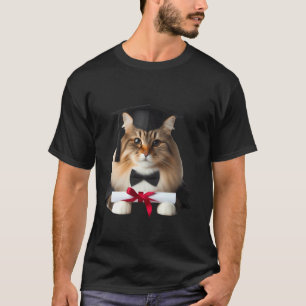 Camiseta Ceremonia de graduación de gato siberiano Gorro Gr