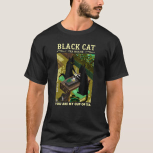 Camiseta Ceremonia japonesa de té para gato negro