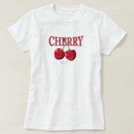 Camiseta Cereza Estética Bonito Fruta de Verano