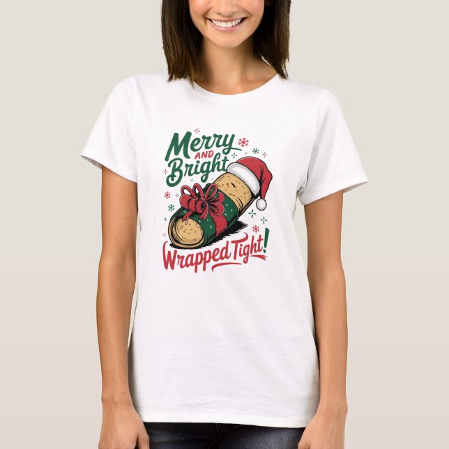 Camiseta Cereza y brillantez: Un burrito de Navidades festi (Anverso)