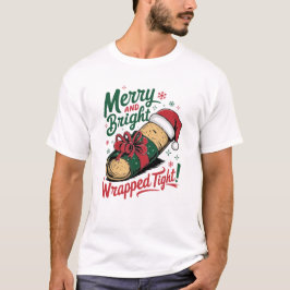 Camiseta Cereza y brillantez: Un burrito de Navidades festi