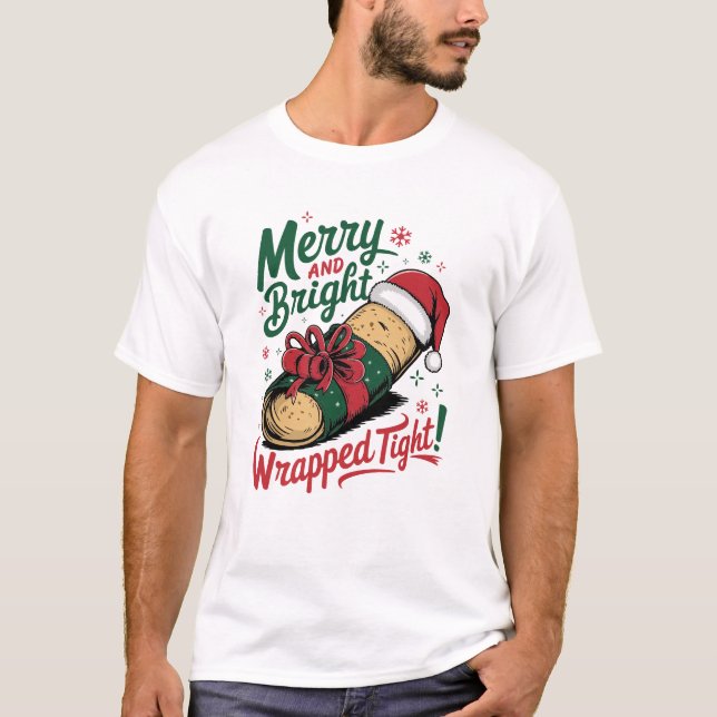 Camiseta Cereza y brillantez: Un burrito de Navidades festi (Anverso)