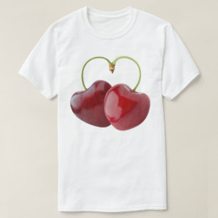 Camiseta Cerezas con forma de corazón