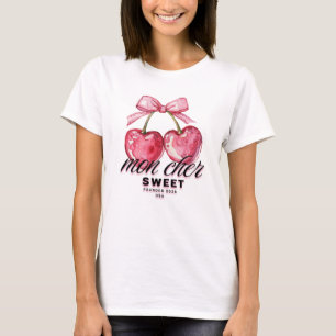 Camiseta Cerezas Coquette Rosadas Rojas